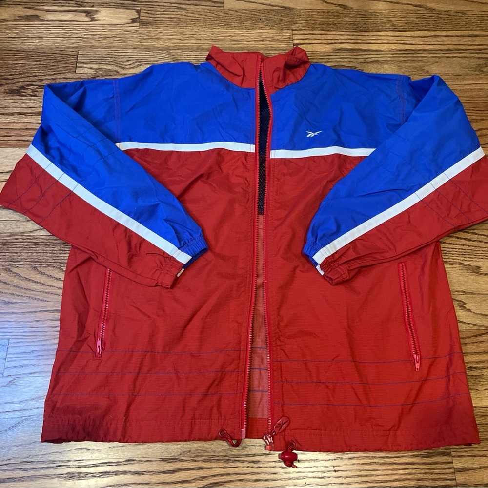 Vintage 80s Reebok Classic WindbreakerTrack Jacket streetwear retro color block